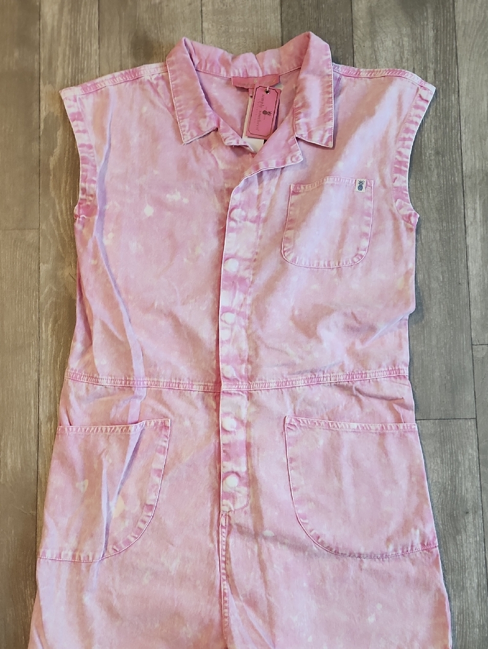 Simply Southern Pink Washed Sleeveless Romper